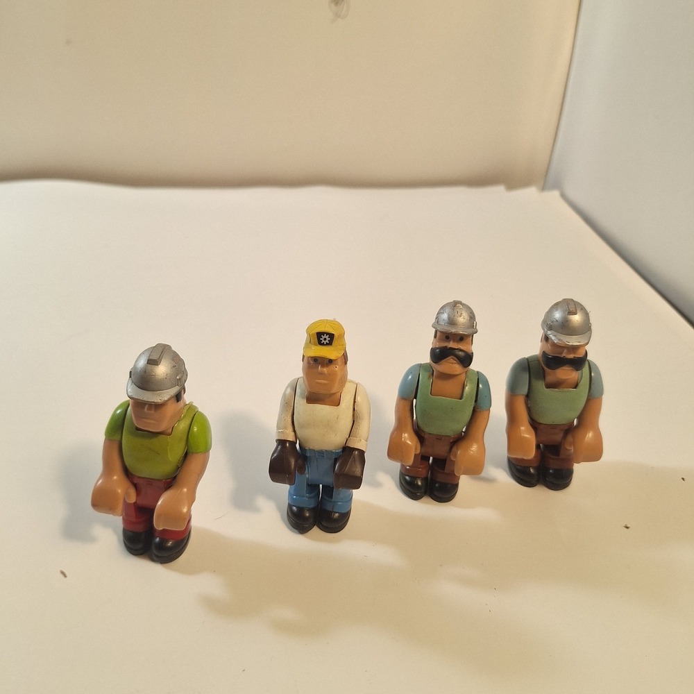 FISHER PRICE HUSKY HELPERS CONSTRUCTION ACTION FIGURES VINTAGE 1970's 4 Figures